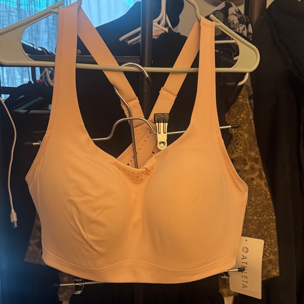 Athleta Light Peach High-Support Sports Bra